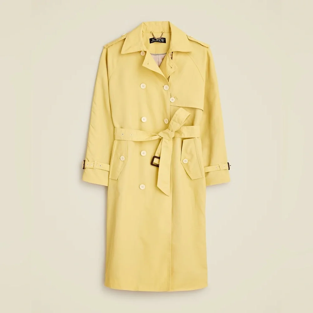 J.Crew Relaxed trench coat in lightweight shiny nylon CD420
